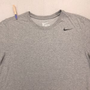 Nike Casual Crew Neck Graphic Short Sleeve T Shirt Mens Size Large L Gray
